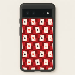 Card Deck Checkered Pattern   - Clean Girl Aesthetic Phone Case for Google Pixel 6