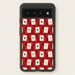 Card Deck Checkered Pattern   - Clean Girl Aesthetic Phone Case for Google Pixel 7 Pro