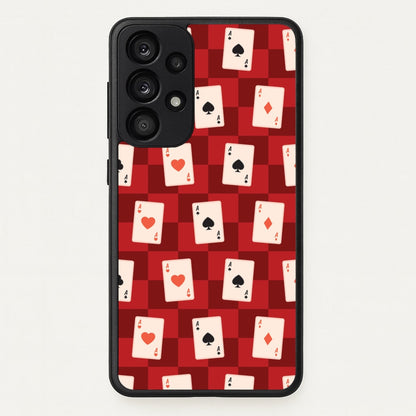 Card Deck Checkered Pattern   - Clean Girl Aesthetic Phone Case for Galaxy A53