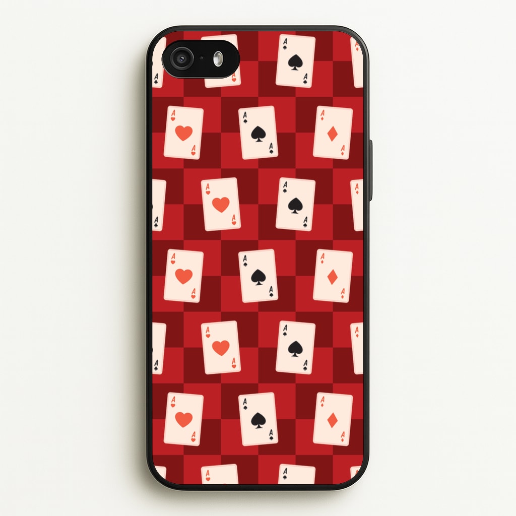 Card Deck Checkered Pattern   - Clean Girl Aesthetic Phone Case for iPhone 5 / 5s / SE 2016