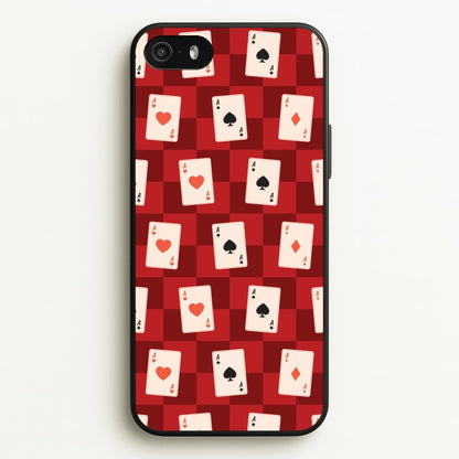 Card Deck Checkered Pattern   - Clean Girl Aesthetic Phone Case for iPhone 5 / 5s / SE 2016