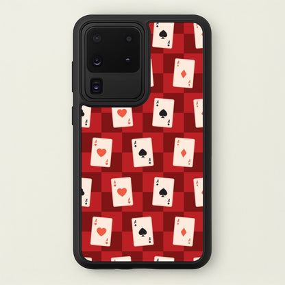 Card Deck Checkered Pattern   - Clean Girl Aesthetic Phone Case for Galaxy S20 Ultra