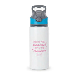 Super Graphic Ultra Modern Girl - Chappell Active Water Bottle - Blue