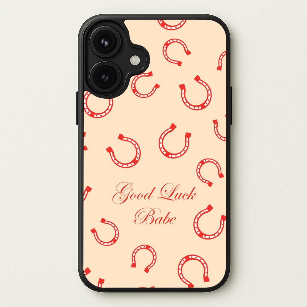 Good Luck Babe Horseshoe Phone Case for iPhone 17