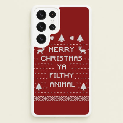 Merry Christmas Ya Filthy Animal  - Christmas Phone Case for Galaxy S22 Ultra