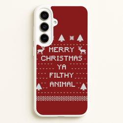 Merry Christmas Ya Filthy Animal  - Christmas Phone Case for Galaxy A56