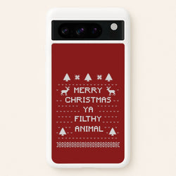 Merry Christmas Ya Filthy Animal  - Christmas Phone Case for Google Pixel 8 Pro