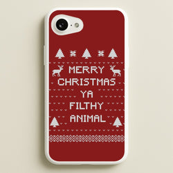 Merry Christmas Ya Filthy Animal  - Christmas Phone Case for iPhone 16e