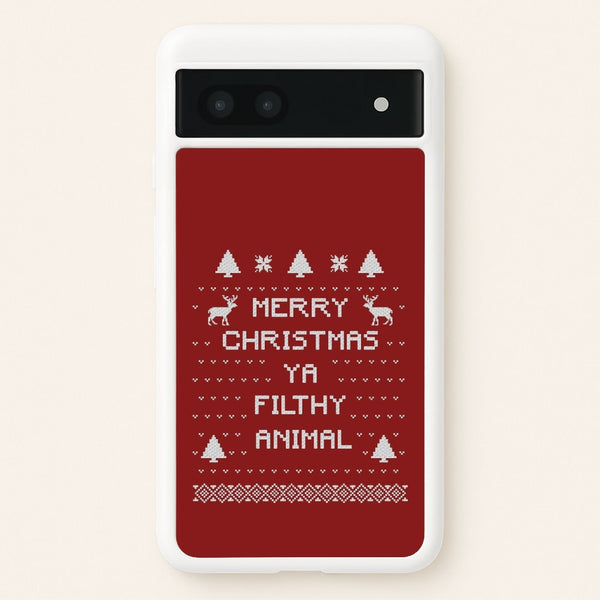 Merry Christmas Ya Filthy Animal  - Christmas Phone Case for Google Pixel 6a