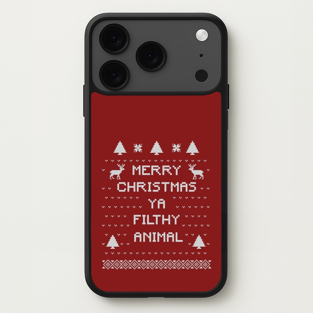 Merry Christmas Ya Filthy Animal Phone Case for iPhone 17 Pro Max