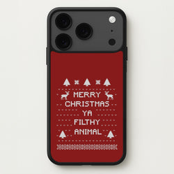 Merry Christmas Ya Filthy Animal Phone Case for iPhone 17 Pro Max
