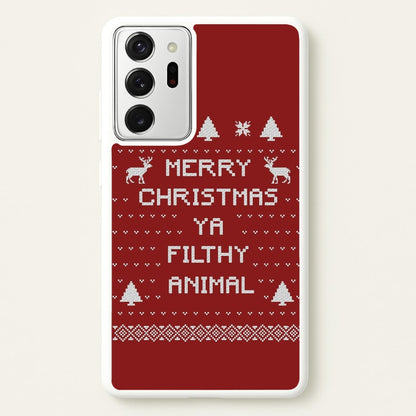 Merry Christmas Ya Filthy Animal  - Christmas Phone Case for Galaxy Note 20 Ultra
