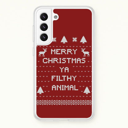Merry Christmas Ya Filthy Animal  - Christmas Phone Case for Galaxy S22 Plus