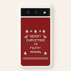 Merry Christmas Ya Filthy Animal  - Christmas Phone Case for Google Pixel 8a