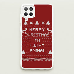 Merry Christmas Ya Filthy Animal  - Christmas Phone Case for Galaxy A12