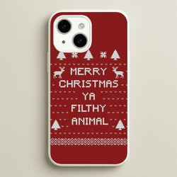 Merry Christmas Ya Filthy Animal  - Christmas Phone Case for iPhone 14 Plus