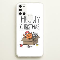 Meowy Christmas  - Christmas Phone Case for Galaxy A21s