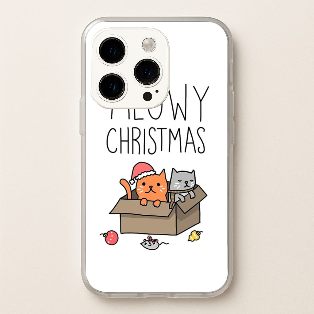 Meowy Christmas  - Christmas Phone Case for iPhone 15 Pro