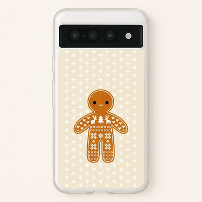 Christmas Jumper Pattern Gingerbread Man  - Christmas Phone Case for Google Pixel 7 Pro