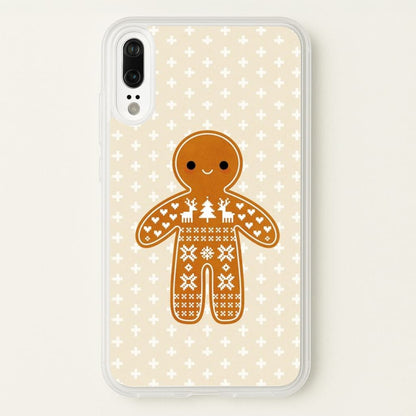 Christmas Jumper Pattern Gingerbread Man  - Christmas Phone Case for Huawei P20