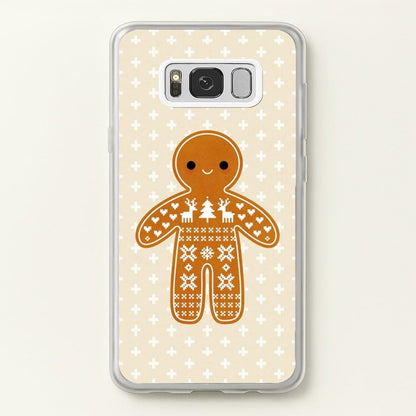 Christmas Jumper Pattern Gingerbread Man  - Christmas Phone Case for Galaxy S8 Plus