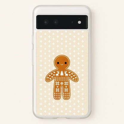 Christmas Jumper Pattern Gingerbread Man  - Christmas Phone Case for Google Pixel 6