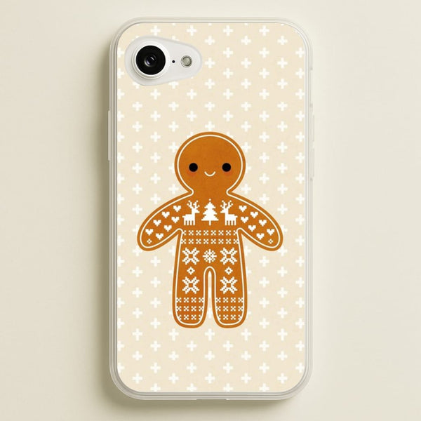 Christmas Jumper Pattern Gingerbread Man  - Christmas Phone Case for iPhone 16e
