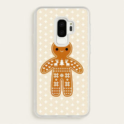 Christmas Jumper Pattern Gingerbread Man  - Christmas Phone Case for Galaxy S9 Plus