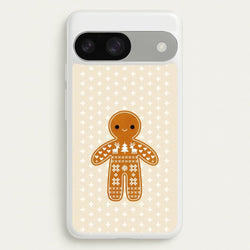 Christmas Jumper Pattern Gingerbread Man  - Christmas Phone Case for Google Pixel 9 / 9 Pro