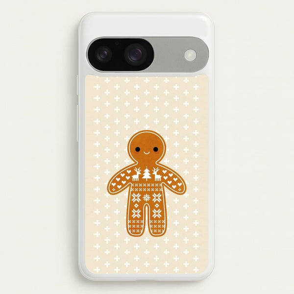 Christmas Jumper Pattern Gingerbread Man  - Christmas Phone Case for Google Pixel 9 / 9 Pro