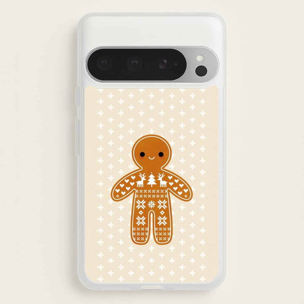 Christmas Jumper Pattern Gingerbread Man  - Christmas Phone Case for Google Pixel 9 Pro XL
