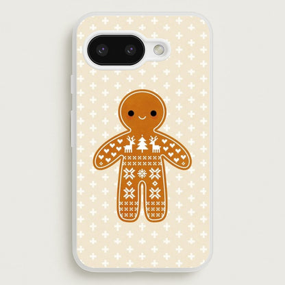 Christmas Jumper Pattern Gingerbread Man  - Christmas Phone Case for Google Pixel 9a