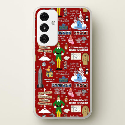 Red Elf Pattern  - Elf Phone Case for Galaxy A55