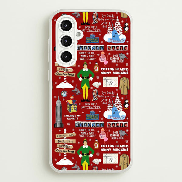 Red Elf Pattern  - Elf Phone Case for Galaxy A16