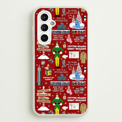 Red Elf Pattern  - Elf Phone Case for Galaxy A14