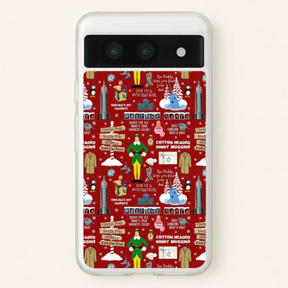 Red Elf Pattern  - Elf Phone Case for Google Pixel 8a