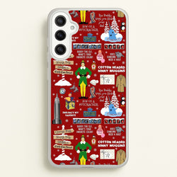 Red Elf Pattern  - Elf Phone Case for Galaxy A36