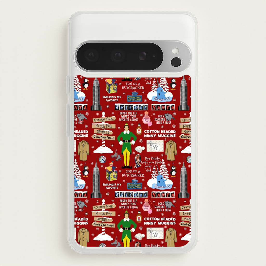 Red Elf Pattern  - Elf Phone Case for Google Pixel 9 Pro XL