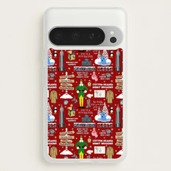 Red Elf Pattern  - Elf Phone Case for Google Pixel 9 Pro XL