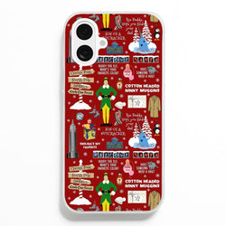 Red Elf Pattern  - Elf Phone Case for iPhone 16 Plus