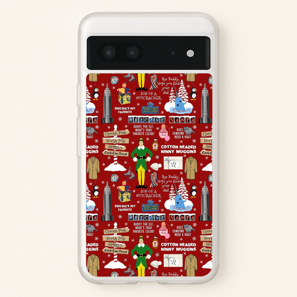 Red Elf Pattern  - Elf Phone Case for Google Pixel 7