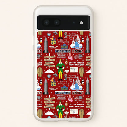 Red Elf Pattern  - Elf Phone Case for Google Pixel 7