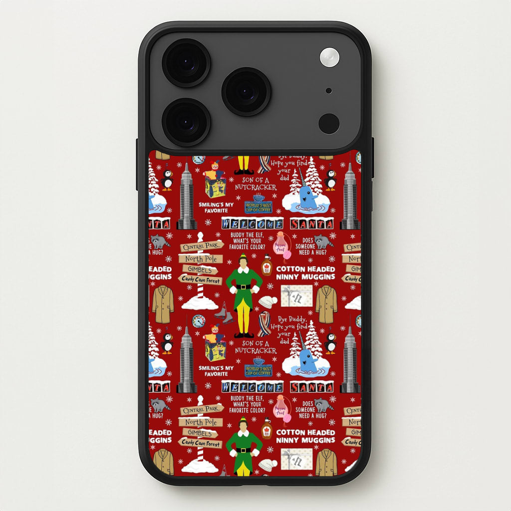 Red Elf Pattern Phone Case