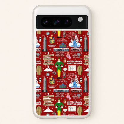 Red Elf Pattern  - Elf Phone Case for Google Pixel 8 Pro