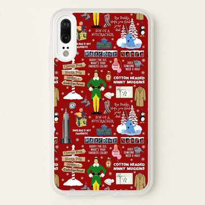 Red Elf Pattern  - Elf Phone Case for Huawei P20