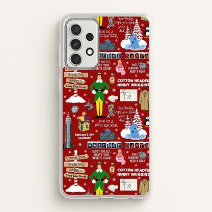 Red Elf Pattern  - Elf Phone Case for Galaxy A52 / A52s