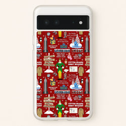 Red Elf Pattern  - Elf Phone Case for Google Pixel 6