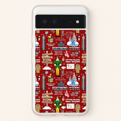 Red Elf Pattern  - Elf Phone Case for Google Pixel 6
