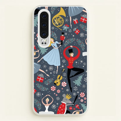 Nutcracker Ballet Pattern - Christmas  -  Phone Case for Huawei P30