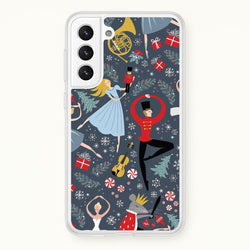 Nutcracker Ballet Pattern - Christmas  -  Phone Case for Galaxy S21